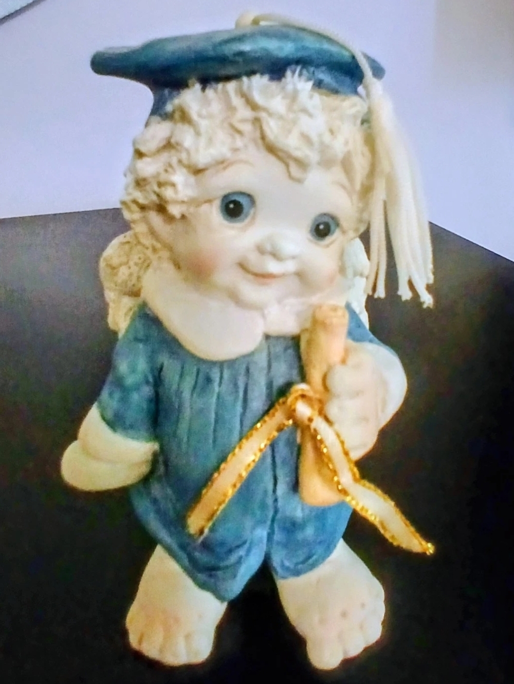 Vintage Dreamsicles "The Graduate" 1994 Figurine Blue Robe White Moveable Tassle